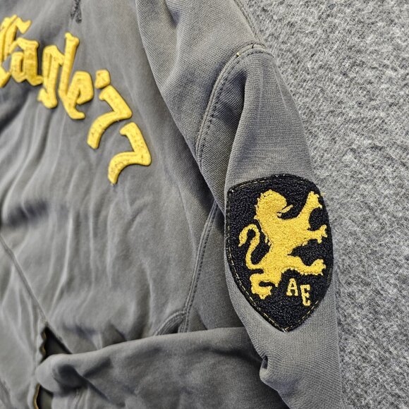 Vintage American Eagle Outfitters Pullover Logo Hoodie Gray Embroidered Mens XL - Picture 3 of 12